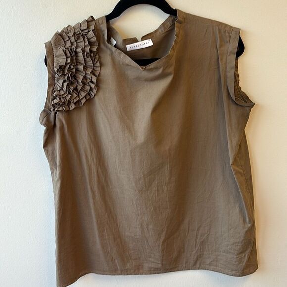 Sibel Saral XS sleeveless top brown cotton - Picture 12 of 12